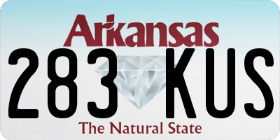 AR license plate 283KUS