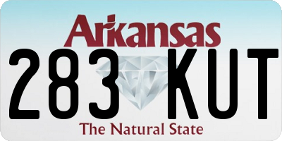 AR license plate 283KUT