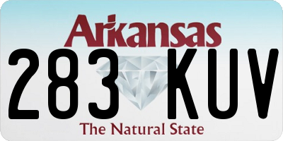 AR license plate 283KUV