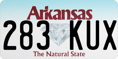 AR license plate 283KUX