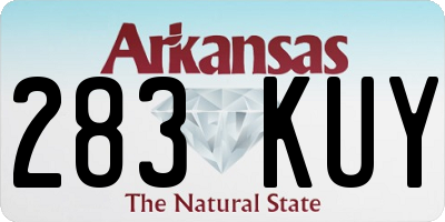 AR license plate 283KUY