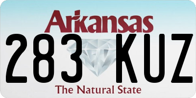 AR license plate 283KUZ