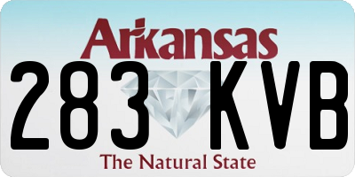 AR license plate 283KVB