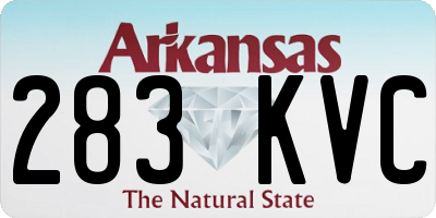 AR license plate 283KVC