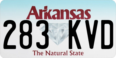 AR license plate 283KVD