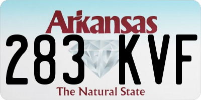AR license plate 283KVF