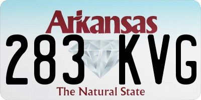 AR license plate 283KVG