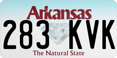 AR license plate 283KVK