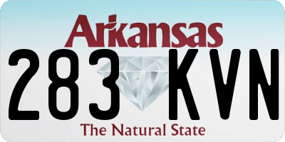 AR license plate 283KVN