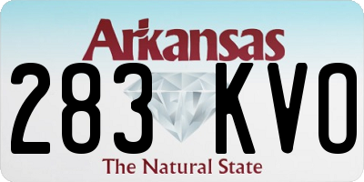 AR license plate 283KVO