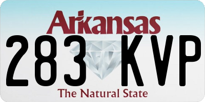 AR license plate 283KVP