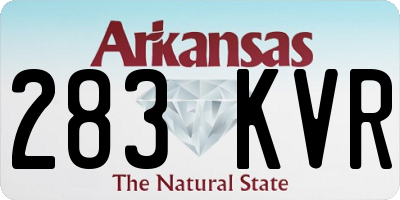 AR license plate 283KVR