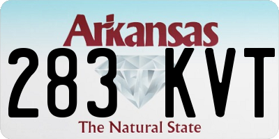 AR license plate 283KVT
