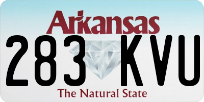 AR license plate 283KVU