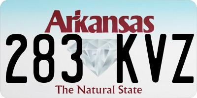 AR license plate 283KVZ