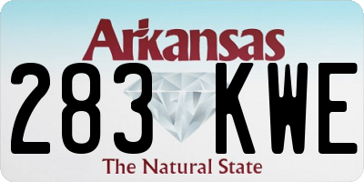 AR license plate 283KWE