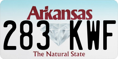 AR license plate 283KWF