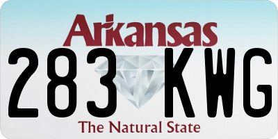 AR license plate 283KWG