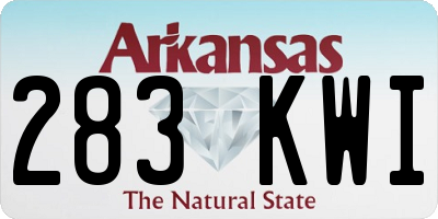 AR license plate 283KWI