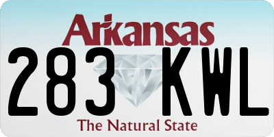 AR license plate 283KWL
