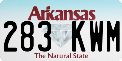 AR license plate 283KWM