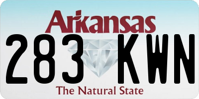 AR license plate 283KWN