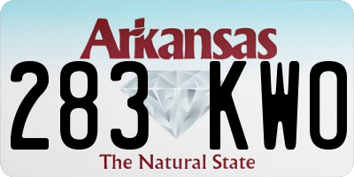 AR license plate 283KWO