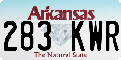 AR license plate 283KWR