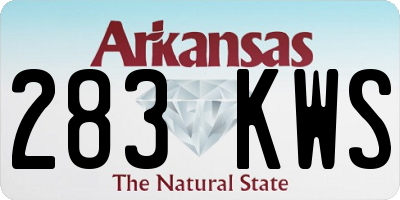 AR license plate 283KWS