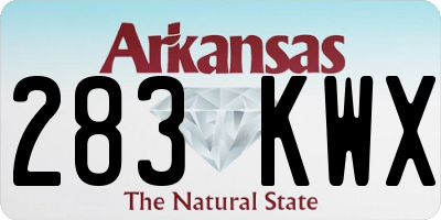 AR license plate 283KWX