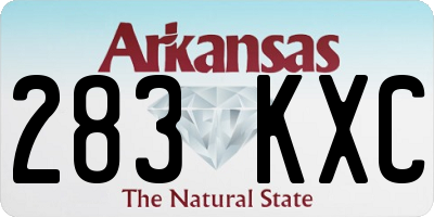 AR license plate 283KXC