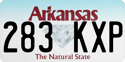 AR license plate 283KXP
