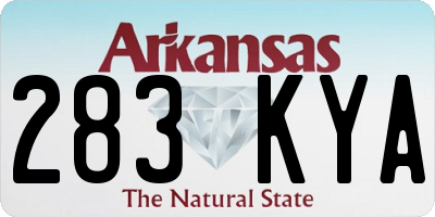 AR license plate 283KYA