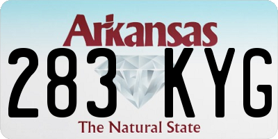 AR license plate 283KYG
