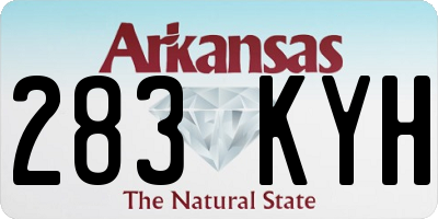 AR license plate 283KYH