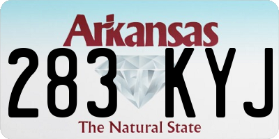 AR license plate 283KYJ