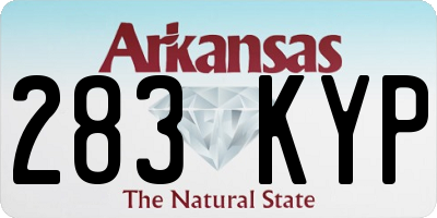 AR license plate 283KYP
