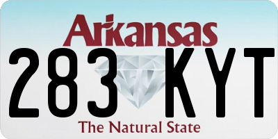 AR license plate 283KYT