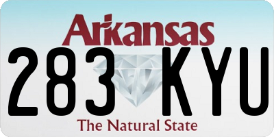 AR license plate 283KYU