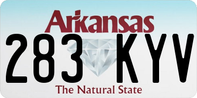 AR license plate 283KYV
