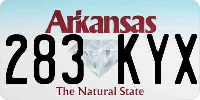 AR license plate 283KYX