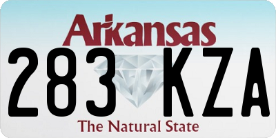 AR license plate 283KZA