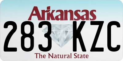 AR license plate 283KZC