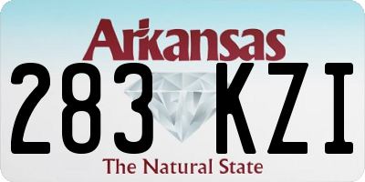 AR license plate 283KZI