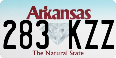 AR license plate 283KZZ