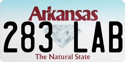 AR license plate 283LAB