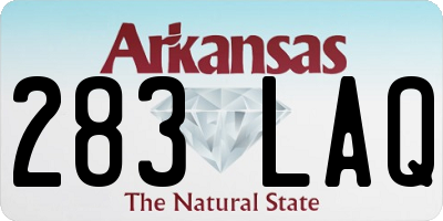 AR license plate 283LAQ