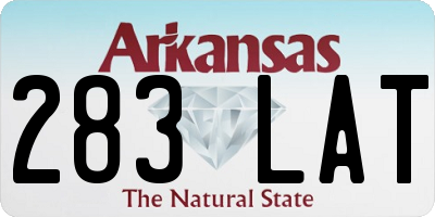 AR license plate 283LAT