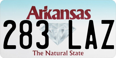 AR license plate 283LAZ