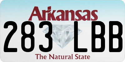 AR license plate 283LBB